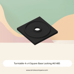 Turntable 4 x 4 Square Base Locking #61485 - 26-Black