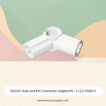 Technic Axle and Pin Connector Angled #5 - 112.5 #32015 - 1-White