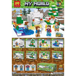 LELE 33263-1 Minecraft: Scene 4 Snow Castles, Snow Woods, Snow Guards, Snow Thrones