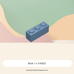 Brick 1 x 3 #3622 - 135-Sand Blue