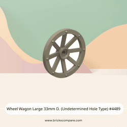 Wheel Wagon Large 33mm D. (Undetermined Hole Type) #4489 - 138-Dark Tan