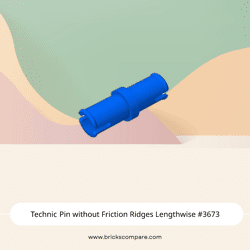 Technic Pin without Friction Ridges Lengthwise #3673 - 23-Blue