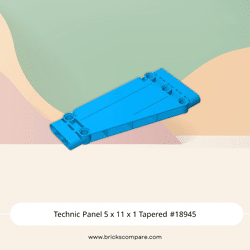 Technic Panel 5 x 11 x 1 Tapered #18945 - 321-Dark Azure