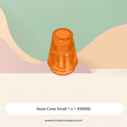 Nose Cone Small 1 x 1 #59900 - 182-Trans-Orange