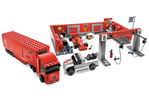 Lego 8155 Small turbine: Ferrari F1 service station