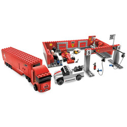 Lego 8155 Small turbine: Ferrari F1 service station