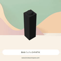 Brick 1 x 1 x 3 #14716 - 26-Black