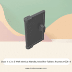 Door 1 x 2 x 3 With Vertical Handle, Mold For Tabless Frames #60614 - 199-Dark Bluish Gray