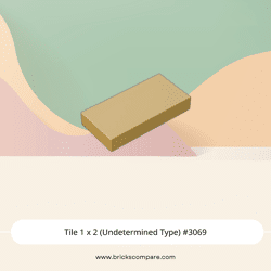 Tile 1 x 2 (Undetermined Type) #3069 - 5-Tan
