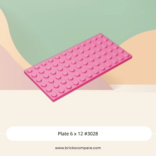 Plate 6 x 12 #3028 - 221-Dark Pink