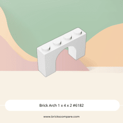 Brick Arch 1 x 4 x 2 #6182 - 1-White