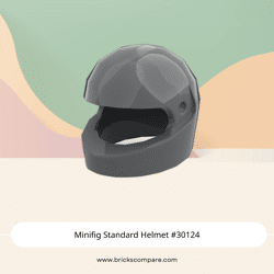 Minifig Standard Helmet #30124 - 199-Dark Bluish Gray