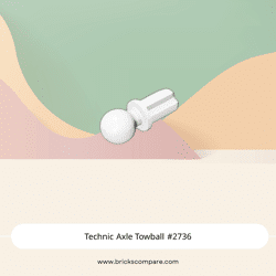 Technic Axle Towball #2736 - 1-White