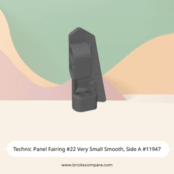 Technic Panel Fairing #22 Very Small Smooth, Side A #11947 - 199-Dark Bluish Gray