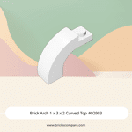 Brick Arch 1 x 3 x 2 Curved Top #92903 - 1-White