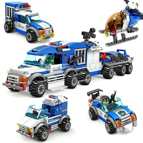 KAZI / GBL / BOZHI KY67252-1 City Police: Large Escort Command Vehicle 4in1 4 Fit
