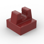 Tile Special 1 x 1 with Clip and Straight Tips #2555 - 154-Dark Red