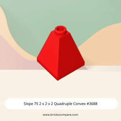 Slope 75 2 x 2 x 2 Quadruple Convex #3688 - 21-Red