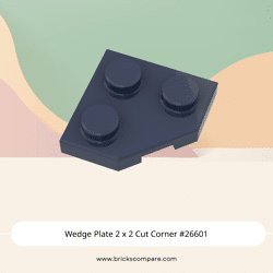 Wedge Plate 2 x 2 Cut Corner #26601  - 140-Dark Blue