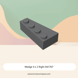 Wedge 4 x 2 Right #41767 - 199-Dark Bluish Gray