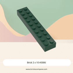 Brick 2 x 10 #3006 - 141-Dark Green