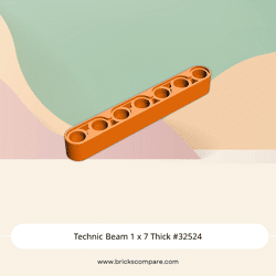 Technic Beam 1 x 7 Thick #32524 - 106-Orange