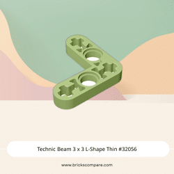 Technic Beam 3 x 3 L-Shape Thin #32056 - 330-Olive Green