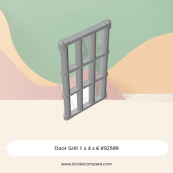 Door Grill 1 x 4 x 6 #92589 - 194-Light Bluish Gray