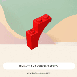 Brick Arch 1 x 3 x 3 [Gothic] #13965 - 21-Red