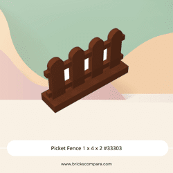 Picket Fence 1 x 4 x 2 #33303 - 192-Reddish Brown