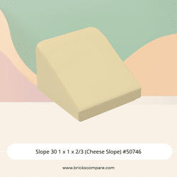 Slope 30 1 x 1 x 2/3 (Cheese Slope) #50746 - 5-Tan