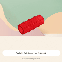 Technic, Axle Connector 2L #6538  - 41-Trans-Red