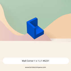 Wall Corner 1 x 1 x 1 #6231 - 23-Blue