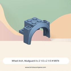 Wheel Arch, Mudguard 4 x 2 1/2 x 2 1/3 #18974  - 135-Sand Blue