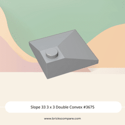 Slope 33 3 x 3 Double Convex #3675 - 194-Light Bluish Gray
