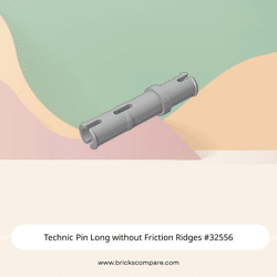 Technic Pin Long without Friction Ridges #32556 - 194-Light Bluish Gray