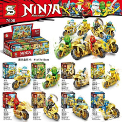 SY 7600 Ninjago gold motorcycle 8 models