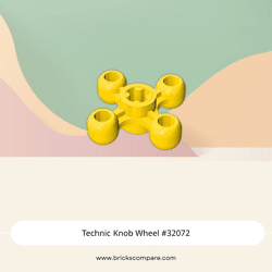 Technic Knob Wheel #32072 - 24-Yellow