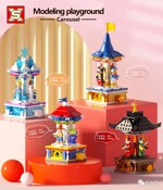SX 9051 Playground carousel 4 types of Frozen, Disney Mickey Donald Duck, Toy Story, Ninjago