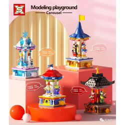 SX 9051 Playground carousel 4 types of Frozen, Disney Mickey Donald Duck, Toy Story, Ninjago