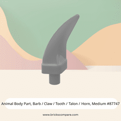 Animal Body Part, Barb / Claw / Tooth / Talon / Horn, Medium #87747 - 315-Flat Silver