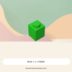 Brick 1 x 1 #3005 - 37-Bright Green