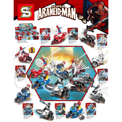 SY SY1394 8 Spiderman Motorcycles
