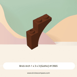 Brick Arch 1 x 3 x 3 [Gothic] #13965 - 192-Reddish Brown