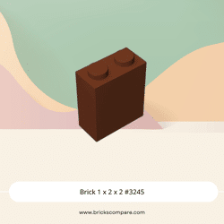 Brick 1 x 2 x 2 #3245 - 192-Reddish Brown