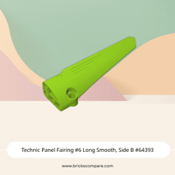 Technic Panel Fairing #6 Long Smooth, Side B #64393  - 119-Lime