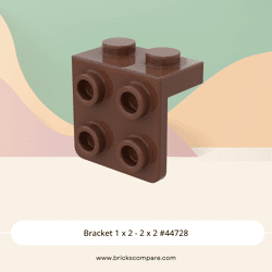 Bracket 1 x 2 - 2 x 2 #44728  - 192-Reddish Brown