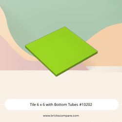 Tile 6 x 6 with Bottom Tubes #10202 - 119-Lime