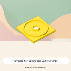 Turntable 4 x 4 Square Base Locking #61485 - 24-Yellow
