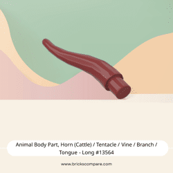 Animal Body Part, Horn (Cattle) / Tentacle / Vine / Branch / Tongue - Long #13564 - 154-Dark Red